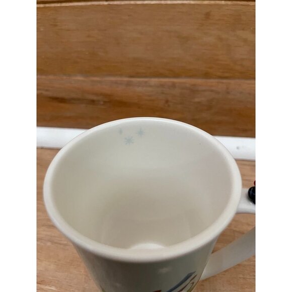 NWOT Starbucks Holiday Mug 12oz With Dog Sledding Scene & Snowflakes - Picture 4 of 7